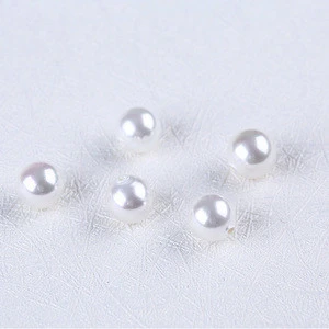 8mm Customize White Color Shell Pearl Bead with Half Drill