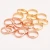 Import 8mm Gold plated Brass Ring With 2 Hole Jewelry Supplies Metal Bead Frames from China
