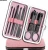 Import 8pcs/Set Stainless Steel Nail Clipper Pedicure Set with Scissor Tweezer Professional Manicure Tools Nail Supplies from China
