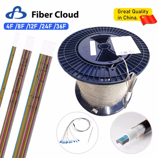 9/125/250um Single Mode 10-400g FTTH Indoor 4/6/8/12/24/36f Ribbon Optical Fiber