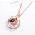 Import 925 sterling silver New alloy projection 100 languages I love you charm pendant necklace from China