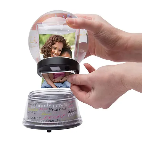 Buy Acrylic Plastic Photo Frame Snow Globe Insert Souvenir Globes With ...