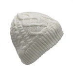 Add your own logo label 100%acrylic fancy rib pattern solid color or customized color single layer knitted beanie cap hat