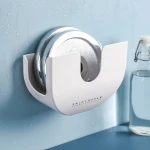 Adhesive Pot Lid Holder Kitchen Wall-Mounted Hanging Pan Pot Utensil Lid Rack Cutting Board Organizer