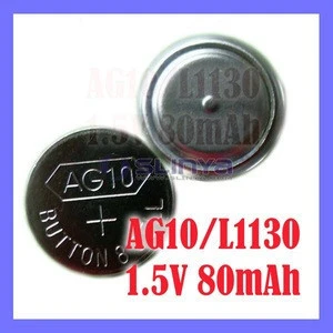AG10 L1130 Battery 1.5V AG Coin Cell Button 80mah Power
