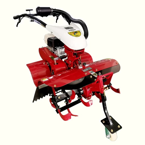 Agriculture Gasoline Machine 7hp Small Rotary Weeding Cultivator 4WD Gearbox Mini Power Tiller