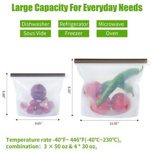 Airtight Seal Food Preservation Bags for Vegetable Fruit Meat Milk Snack FDA Approved Materials Reusable Ziplock Bags