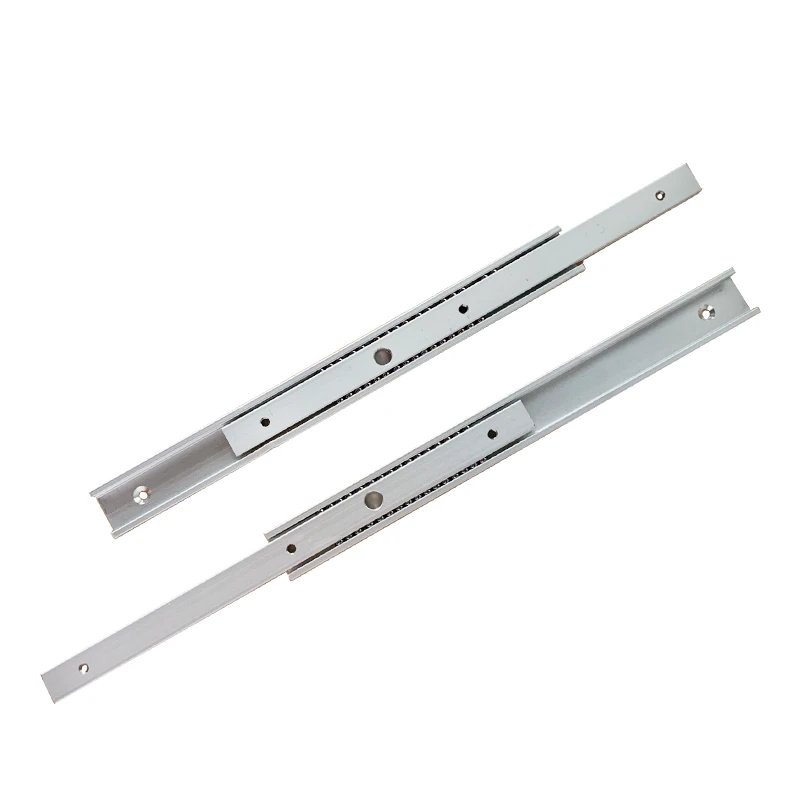 AL0820PT Customized 20mm width Load Rating Aluminium material Two section slide rail telescopic channel