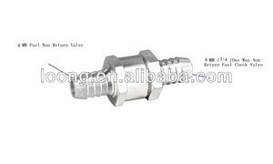 thumbnail image 2 of 8mm 5/16 Aluminum One Way Fuel Check Valve – Non-Rreturn For Petrol, Diesel, Water – Universal Fit 2 of 5
