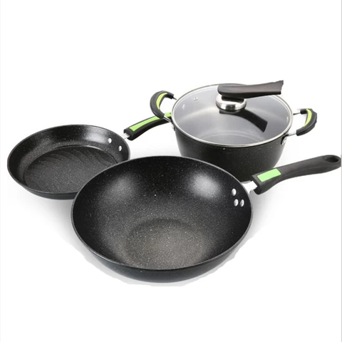 Aluminum Die Casting Cookware Non Stick Pots Frying Granite Pan Sets Nonstick Casserole Kitchenware Ollas Cooking Pot