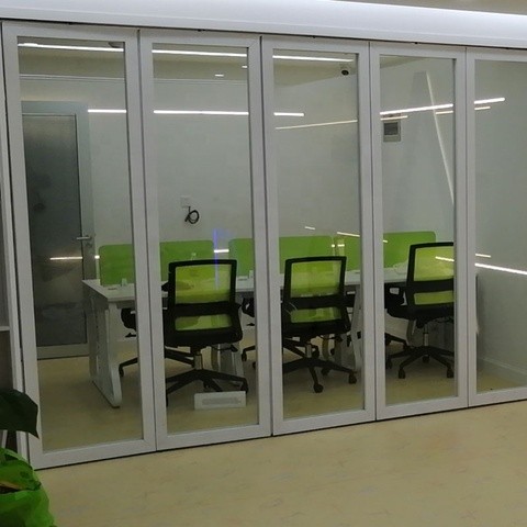 Aluminum Double Glass Removable Partition Wall Movable
