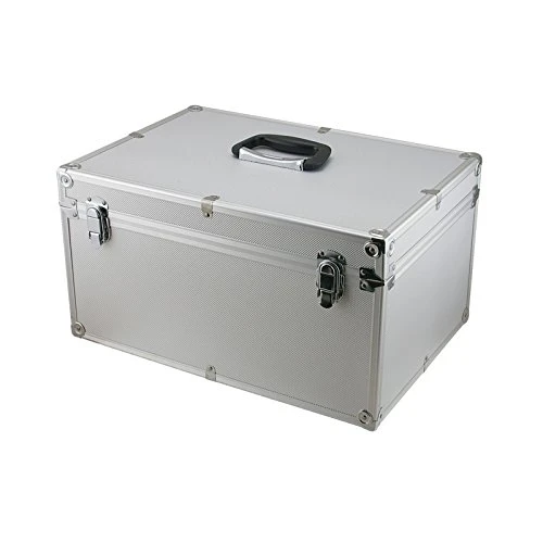 Aluminum Hard Case Silver DJ Tool Box with Internal Divider