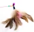 Import Amazon Customize Fishing Pole Cat Toy Bell Feather Wand Cat Teaser Colorful Stick Pet Toys for Kitten from China