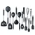 Import Amazon hot sale 15PCS Kitchen Utensils set Silicone Cooking Utensil Set with Stainless Steel Handle from China