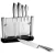 Import Amazon Hot selling knife block set 6 pcs Stainless Steel kitchen knife with Acrylic Stand knife set from China