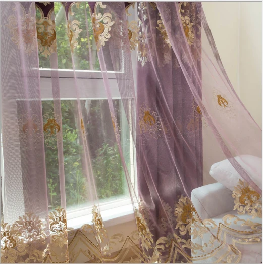 Amazon top sellerready made church curtain, Contener home embroidered sheer fabric curtain panel%