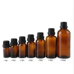 Amber 5ml 10ml 15ml 20ml 30ml 50ml 100ml glass essential oil bottle with childproof cap