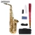 Import ammoon bE Alto Saxophone Brass Lacquered Gold E Flat Sax 802 Key Type Woodwind Instrument with Cleaning Brush Cloth Gloves Case from China