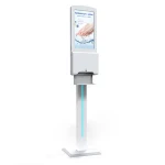 Android advertising equipment digital signage sanitizer media player screen with auto hand sanitizing dispenser