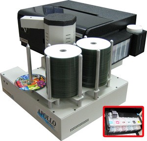 Apollo PA4E CD DVD Printer Autoloader w/ CISS Inkjet Printer, Bulk Ink Printer, 220 Disc Capacity
