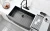 Import Aquacubic 16 gauge Gunmetal Black Single Bowl PVD Nano Stainless Steel Handmade Farmhouse Apron Kitchen Sink from China