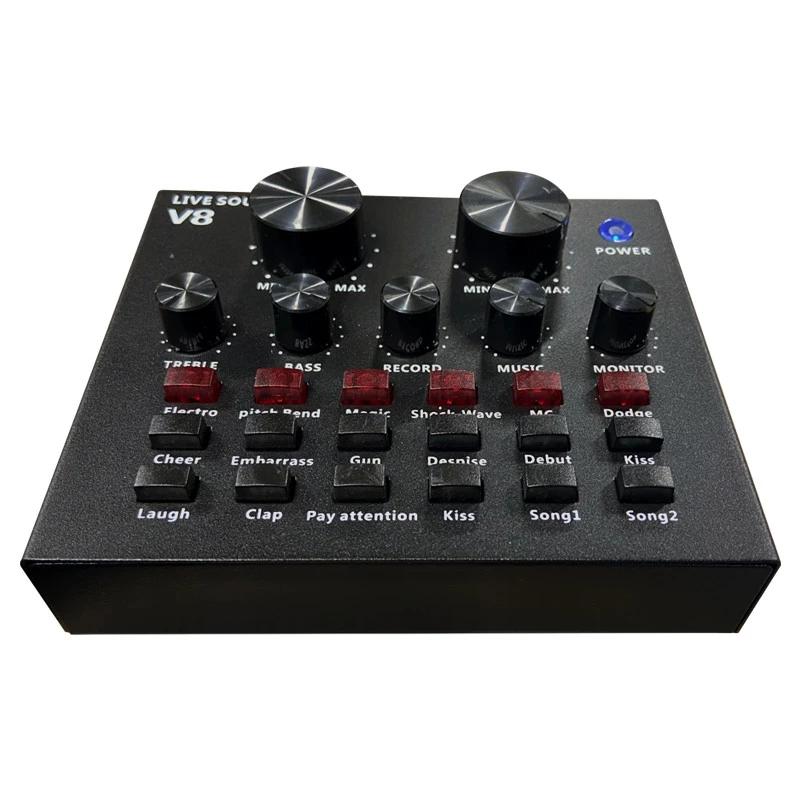 Audio Interface Sound Card professional Audio Mixer for live stream