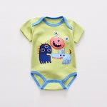 Baby boy romper summer new pure cotton cartoon loral romper wholesale