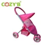 Baby Carriage plastic foldable lovely Baby Stroller Toy with Doll