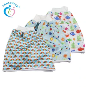 Baby Diaper Skirt Shorts 8 High Waist Waterproof Children Cloth Diaper Urination Skirt Learning Training Pants