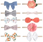 Baby Girl Headbands and Bows Soft Elastic Newborn Infant Toddler Hair Bands & Ties Accessories