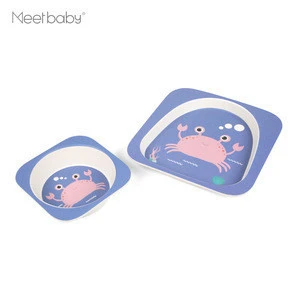 Baby Product:Amazon choice animal design bamboo fiber kids dinnerware of bowl