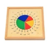 Baby Toys Circular Montessori Fraction Division Mathematics Teaching Aids Montessori Board Wooden Toys Child Educational Toy