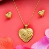 BAOYAN Wholesale African 316L Stainless Steel Heart 18K Gold Plated Jewelry