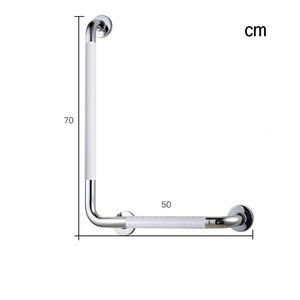 Bathroom Accessory stainless steel Polished l Shape metal grab Bar for Elderly home