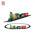 battery operate christmas train electric toy train track smoke for kids paly
