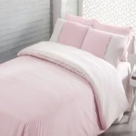 Best Design Hotel Bed Sheet Bed Cover Pink Color