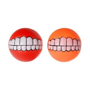 Best Quality Durable Cheap Rubber Squeaky Ball Funny Pet Toys Spherical Teeth Training Tool Ball Dog Toy