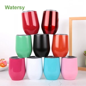 best seller 2021 high quality  12oz Double wall stainless steel thermal tumbler cups with sliding lid