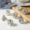 Best selling 18mm Hollow Metal Dice Set D&D Polyhedral DND Dice D4 D6 D8 D10 D12 D20 D% for Dungeons and Dragons RPG Games