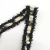 Import Black and Gold Tassel Fringe With Chain Beads Quality polyester Braided Tassel Webbing from China