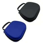 Black Blue Leather Dualsense Ps5 Game Controller Hard Carry Travel EVA Case Shell Storage Bag Custom Holder