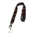 Black retractable reels key chains lanyards neck straps for id badge holder