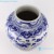 Import Blue and White Porcelain Handmade Lotus Lion Hydrangea Design Storage Ceramic Pot from China