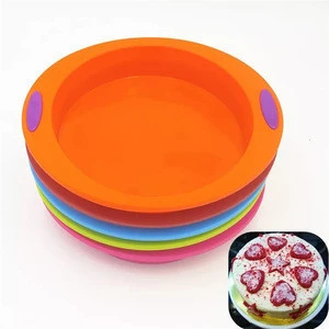 BPA free high quality 10 Inch Round silicone microwave cake Pan