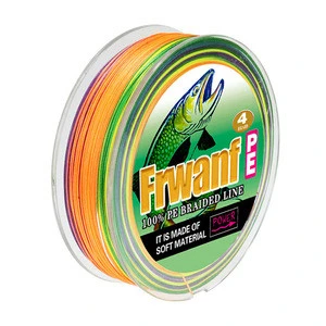 Braided Wire Anti-bite and abrasion resistance 2LB-100LB 4 strands braided line 200m 4 strands woven PE fishing line