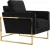 Import Brass gold metal base living room modern velvet chair from China