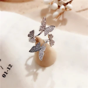 Butterfly fashion personality ring tide contracted cold wind day Department of minority open exaggerated index finger ring