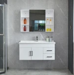 Cabinet factory directly supply high quality bathroom furniture for hotel project vanity