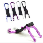 Camping Hiking Water Bottle Carabiner Buckle D Shape Strap Keychain Holder