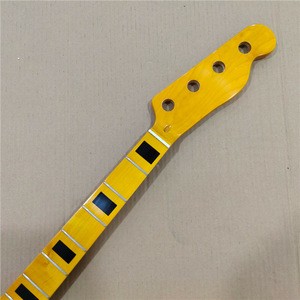 Canadian maple 20 fret TL bass neck part maple fingerboard 4 string bass guitar neck replacement yellow gloss